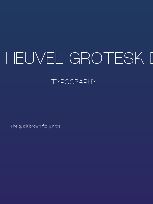 Heuvel Grotesk DEMO Extra Light Poster