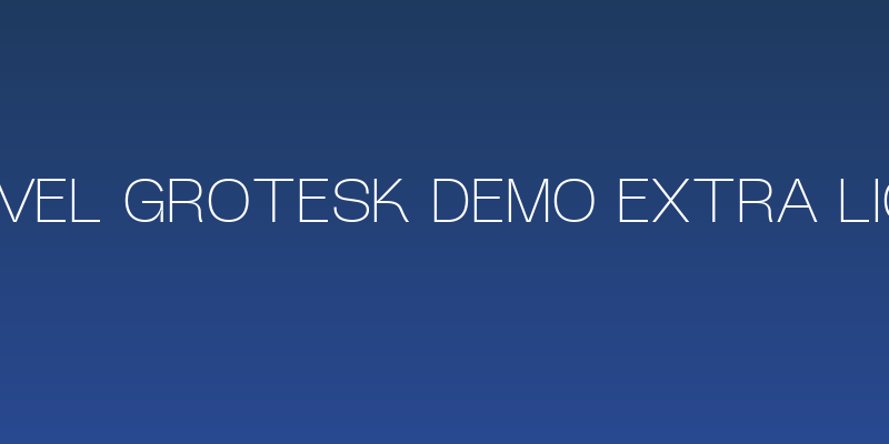 Heuvel Grotesk DEMO Extra Light Social Header