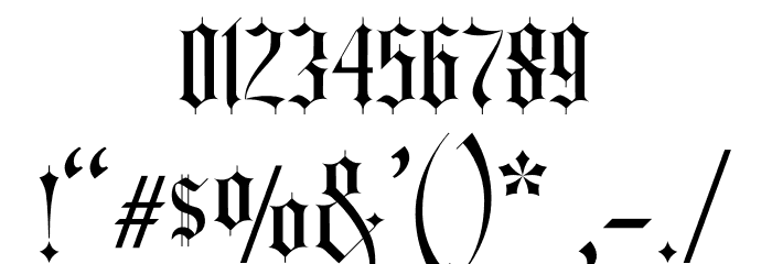 Hewalk Font Alte caractere