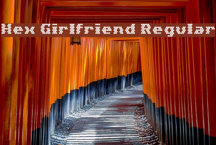 Hex Girlfriend Regular Font examples