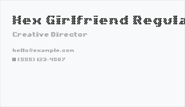 Hex Girlfriend Regular Business Card