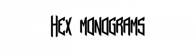 Hex monograms  フリーフォントのダウンロード