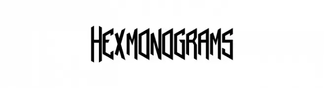 Hex monograms  les polices de caractères gratuit tlcharger