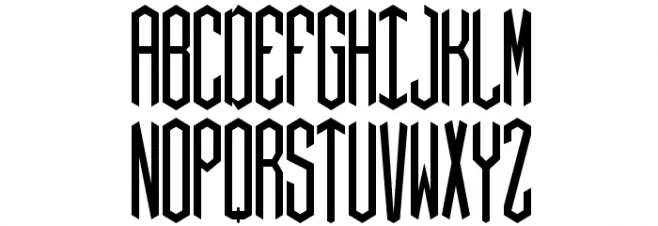 Hex monograms Шрифта ВЕРХНИЙ
