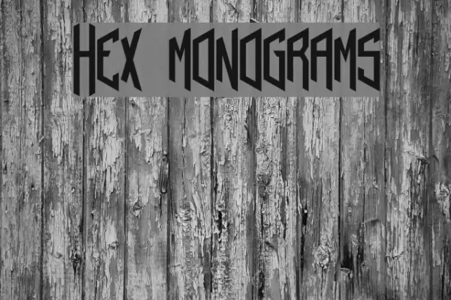 Hex monograms Font examples