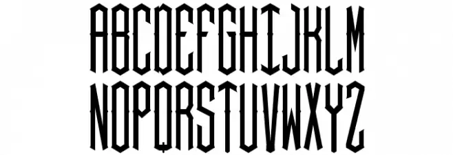 Hex ornate Шрифта ВЕРХНИЙ