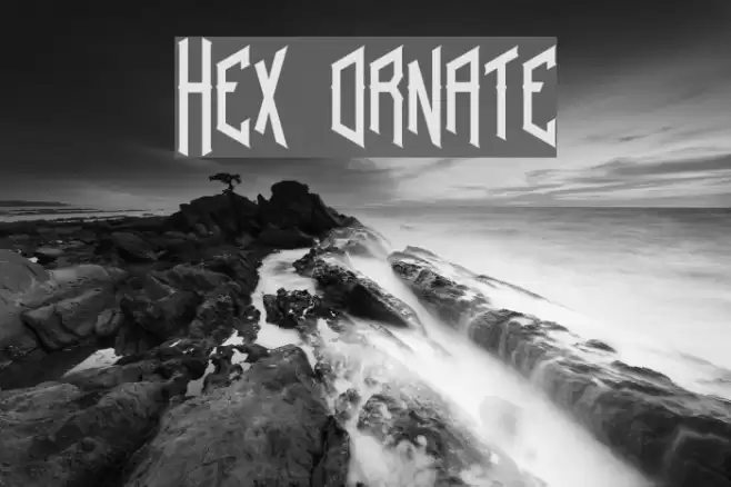 Hex ornate Font examples