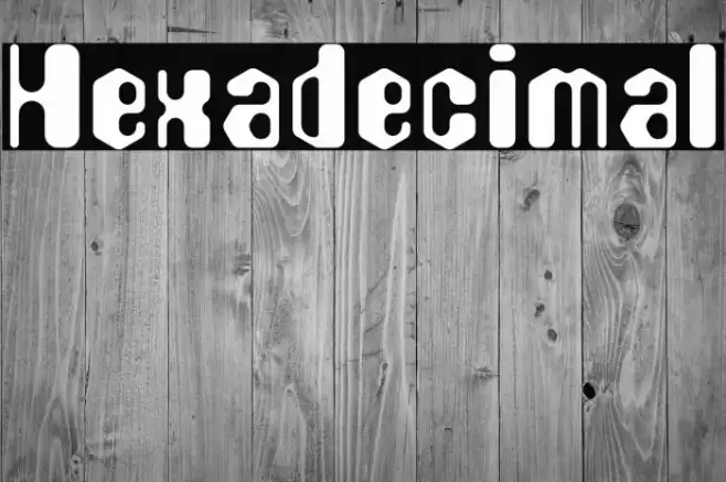 Hexadecimal Font examples