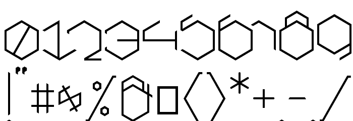 Hexafont Font OTHER CHARS