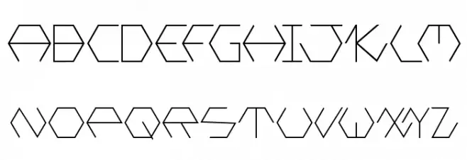 Hexafont Schriftart Groß