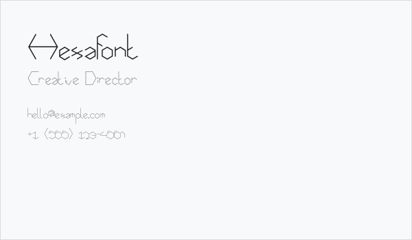 Hexafont Business Card