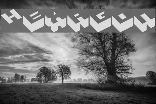 Hexagon Font examples