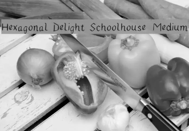 Hexagonal Delight Schoolhouse Medium Font examples