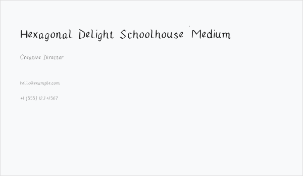 Hexagonal Delight Schoolhouse Medium Business Card