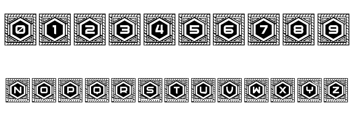 Hexagonas Linear Regular Font OTHER CHARS