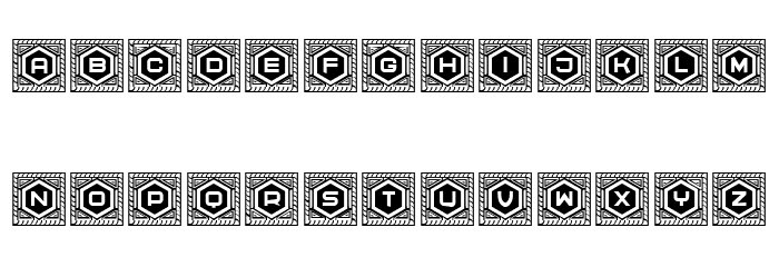 Hexagonas Linear Regular Font LOWERCASE