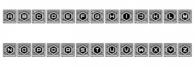 Hexagonas Linear Regular Font Litere mici