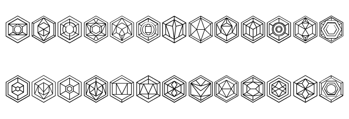 Hexagons Regular Font OTHER CHARS