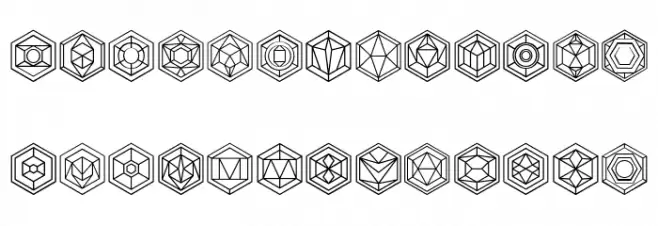 Hexagons Regular Fonte MAIÚSCULAS