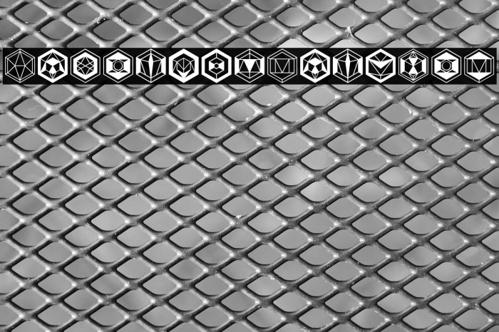 Hexagons Regular Font examples