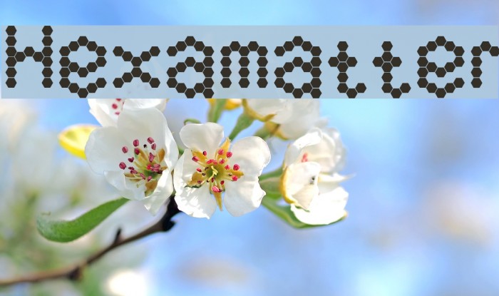 Hexamatter Font examples
