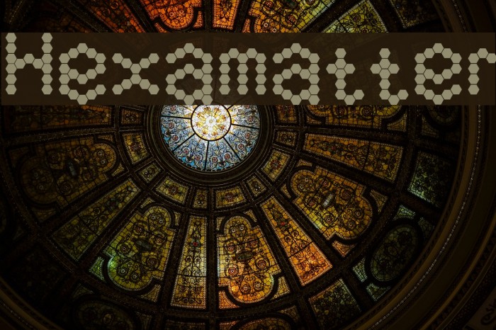 Hexamatter Font examples