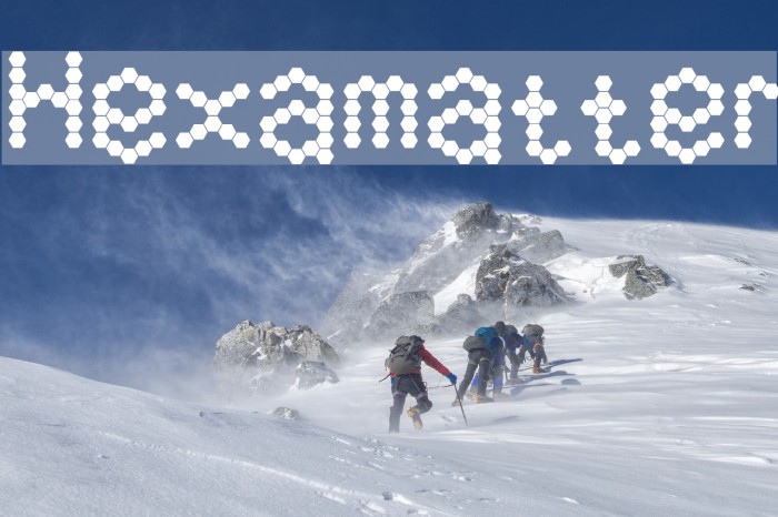 Hexamatter Font examples
