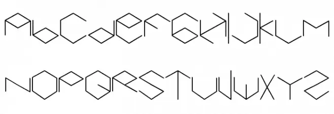Hexametric Шрифта ВЕРХНИЙ