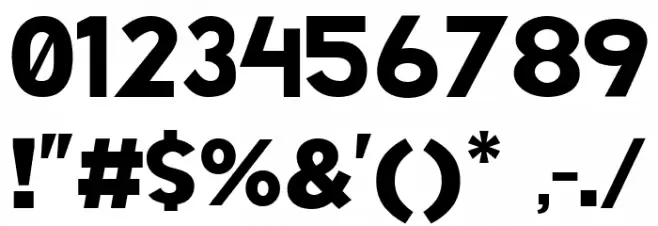 Hexanova Regular Font OTHER CHARS