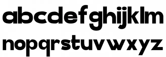Hexanova Regular Font LOWERCASE