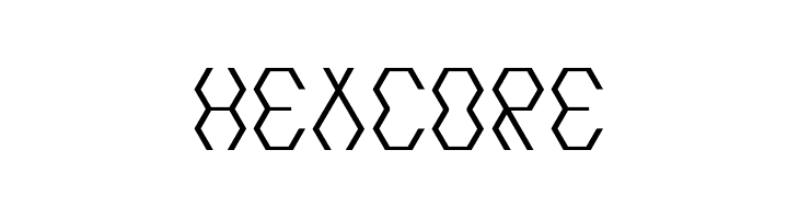 Hexcore  नि: शुल्क फ़ॉन्ट्स डाउनलोड