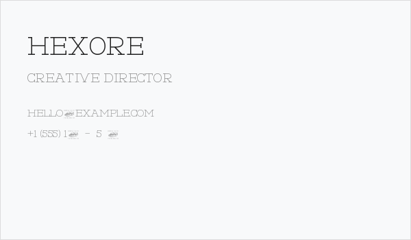 Hexore Business Card