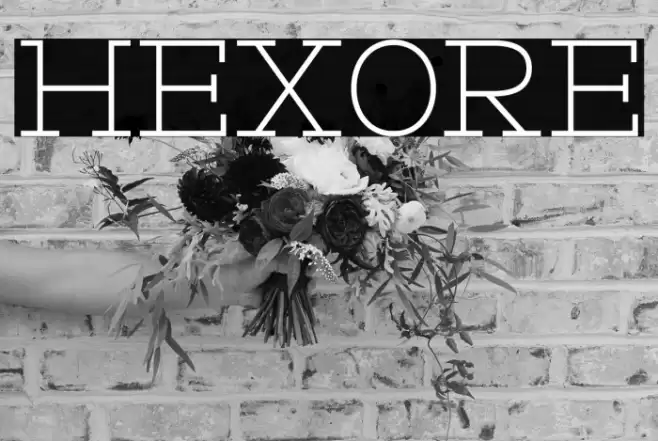 Hexore Font examples