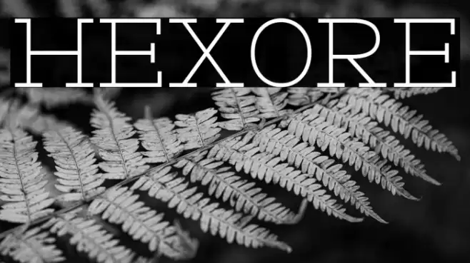 Hexore Font examples