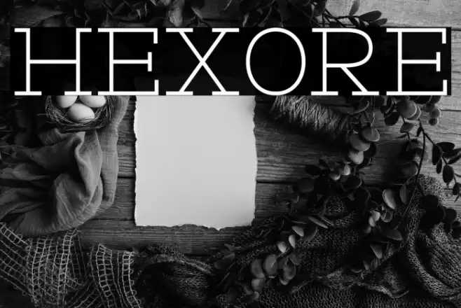 Hexore Font examples
