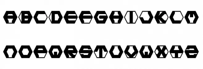 Hexotic LDR Regular Schriftart Groß
