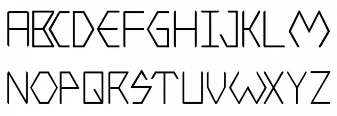 Hexter Modular Schriftart Groß