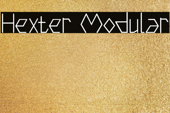 Hexter Modular Font examples