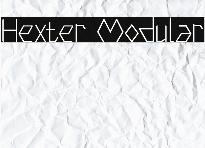 Hexter Modular Font examples