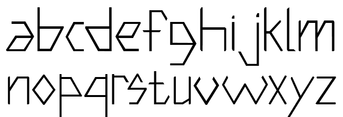 Hexter Modular Font LOWERCASE