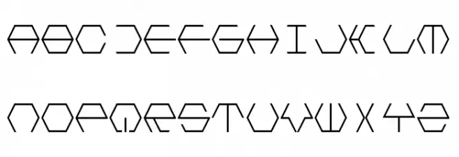 Hextremum LDR Regular Schriftart Groß