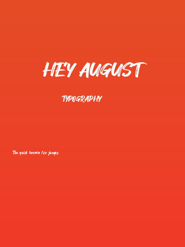 Hey August Poster