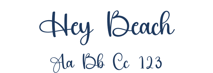 Hey Beach Font Preview