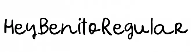 Hey Benito Regular  Frei Schriftart Herunterladen