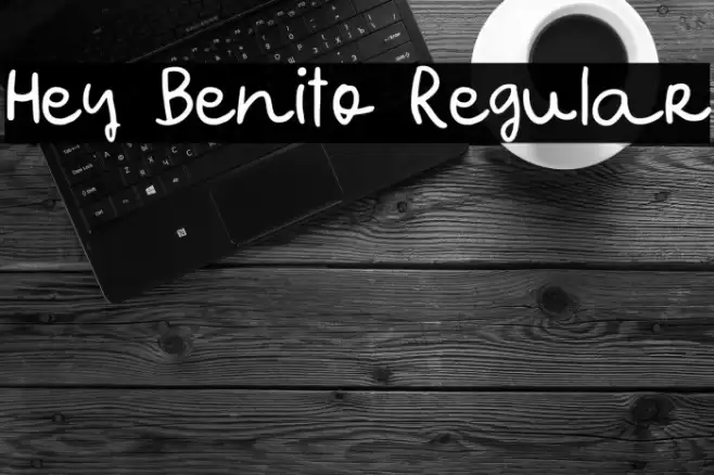 Hey Benito Regular Caratteri examples