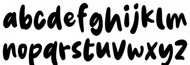 Hey Bro ! Schriftart Kleinbuchstaben