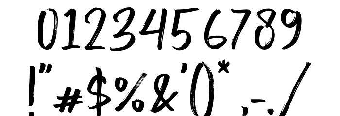 Hey Brush Font OTHER CHARS