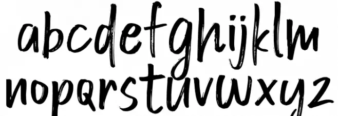 Hey Brush خط أحرف صغيرة