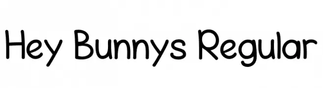 Hey Bunnys Regular  Скачать бесплатные шрифты