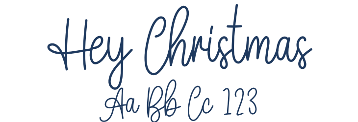 Hey Christmas Font Preview